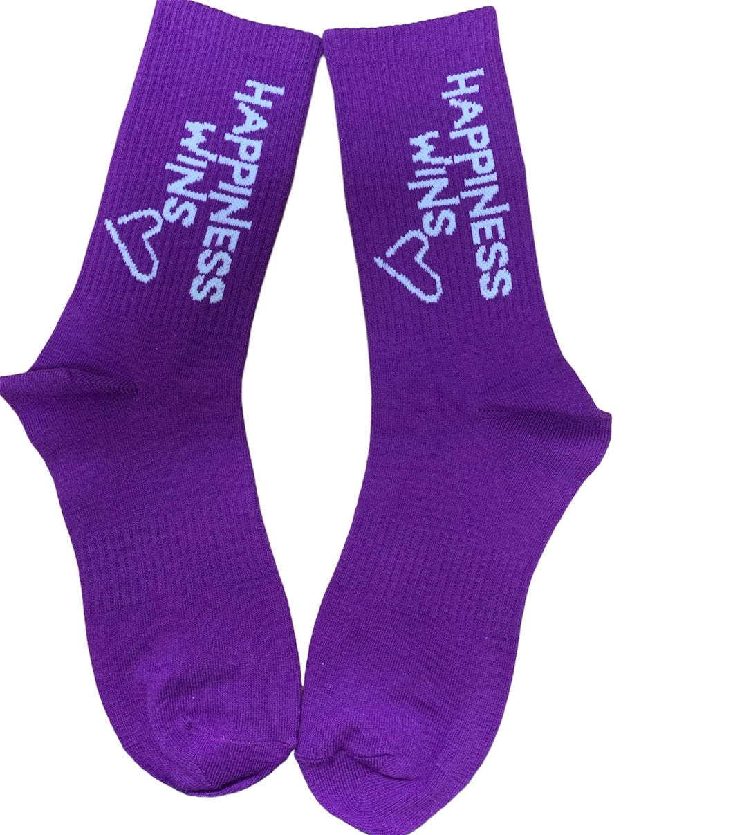 Socks (Purple/White)